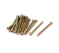 sourcing map M4 x 50mm filetage entièrement vis machine tête ronde cruciforme fixations vis 20PCS