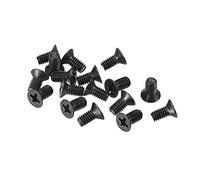 sourcing map M4 x 8mm Cruciforme Vis Attache Noir pour Portable PC TV Ventilateur Interrupteur 50pcs
