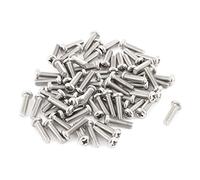 sourcing map M4x14mm 304 inoxidable acier croix tête cruciforme Vis à tête ronde boulons 60pcs
