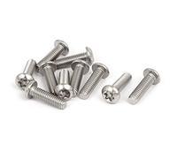 sourcing map M4x14mm Vis Inviolable Tête Bombée Torx Bouton 304 Acier Inoxydable Sécurité 10pcs