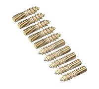 sourcing map M4x16mm Vis Double Filetage Boulon 48pcs Double Extrémité Cheville pour Bois Meuble