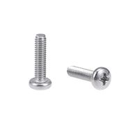 sourcing map M4x16mm Vis métaux cylindrique Tête croix Vis fixation boulon 60Pcs