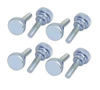 sourcing map M4x16mm Vis Moletée Tête entièrement fileté fixation 8pcs