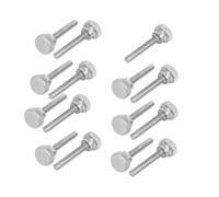 sourcing map M4x25mm Vis Moletée Tête entièrement fileté fixation 15pcs