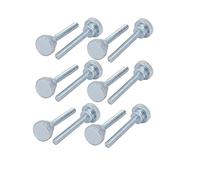 sourcing map M4x30mm Vis Moletée Tête entièrement fileté acier carbone 12pcs