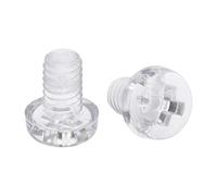 sourcing map M4x6mm Vis Plastique Acrylique Transparent vis Cruciforme vis main 50Pcs