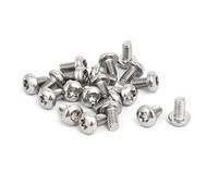 sourcing map M4x8mm 304 Tête bouton en acier inoxydable Vis Torx Boulons T10 Drive 20pcs