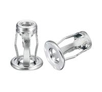 sourcing map M5 Cric Écrous, 10pcs Filetés Insérer Écrou 304 Inoxydable Acier Rivet Écrous pour Fin Métal, 18,4 mm Longueur