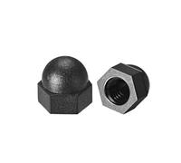 sourcing map M5 Écrou Borgne Noir Nylon Hexagonal Dôme Tête Clou 50 Pcs | Pour Vis Boulon