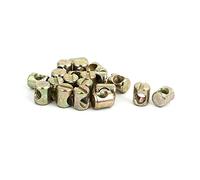 sourcing map M5 x 10mm Écrou de baril fendu plaqué zinc Jaune 20Pcs