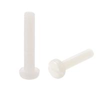 sourcing map M5 x 30mm Vis Nylon Machine Tête Cylindrique Fente Vis Attaches 20Pcs