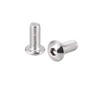 sourcing map M5x12mm Vis à métaux tête ronde à six pans creux Boulon 50Pcs