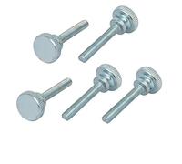 sourcing map M5x30mm Vis Moletée Tête entièrement fileté Fix 5pcs