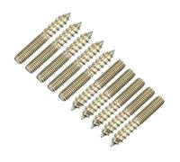 sourcing map M5x35mm Vis Double Filetage Boulon Cintre, 12pcs Double Terminé Cheville Vis Bois pour Meuble Connexion