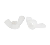 sourcing map M6 Écrou Papillon Écrous à Oreilles Nylon Main Torsion Serrage Attaches Blanc 50pcs