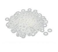 sourcing map M6 x 12mm x 1.2mm Nylon Plat Isolantes Rondelles Joints Entretoises Gris Blanc 300PCS