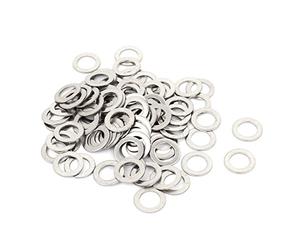 sourcing map M6x10mmx0.5mm Rondelle Plate en Acier Inoxydable Rond pour Vis à Boulon 100Pcs