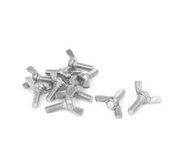 sourcing map M6x16mm acier inoxydable 304 aile papillon vis boulon ton argent 10pcs