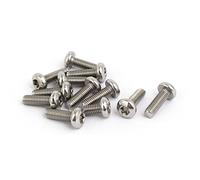 sourcing map M6x20mm acier inox 304 Vis à tête bombée Torx 12pc