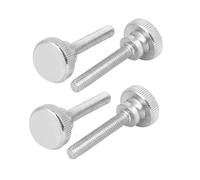 sourcing map M6x35mm Vis Moletée Tête entièrement fileté Fix 4pcs