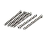 sourcing map M6x80mm Filetage 304 Vis à tête cylindrique six pans creux en acier inoxydable DIN912 6pcs