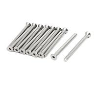 sourcing map M6x80mm Vis d'assemblage à tête fraisée à six pans creux en acier inoxydable 304 DIN7991 15Pcs