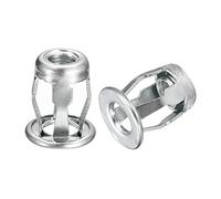 sourcing map M8 Cric Écrous, 10pcs Filetés Insérer Écrou 304 Inoxydable Acier Rivet Écrous pour Fin Métal, 21mm Longueur
