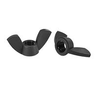 sourcing map M8 Écrou Papillon Écrous à Oreilles Nylon Main Torsion Serrage Attaches Noir 12pcs