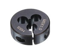 sourcing map Matrice de filetage ronde M5 x 1 - Filetage métrique - 25 mm - Réglable - Pour droitier - En acier rapide (HSS) - Pour réparation de filetage