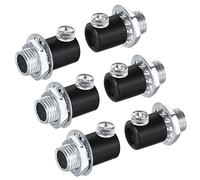 sourcing map Métal Câble Presse-étoupes Cordon Poignées Vis Verrou pour Câblage Suspension Plafond Suspension Lampe Noir 6Pcs