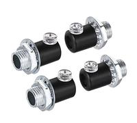 sourcing map Métal Câble Presse-étoupes Cordon Poignées Vis Verrou pour Câblage Suspension Plafond Suspension Lampe Noir 4Pcs