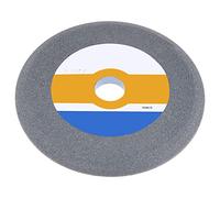 sourcing map Meule d'établi 200 mm x 32 mm grain 80 de 1,3 cm d'épaisseur Arbre de 3,8 cm en oxyde d'aluminium Meule de meulage et de coupe pour machines de voitures, gris