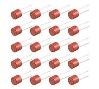 sourcing map Micro Fusible Miniature Grâce au Trou T6,3A 6,3A 250V Radial Câbles 20Pcs