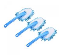 sourcing map Microfibre Chenille Plumeau Lavable Nettoyage Brosse Dépoussiérage Outil pour Ordinateur Clavier Fenêtre Meubles Maison Cuisine Bureau Bleu Paquet 3