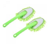 sourcing map Microfibre Chenille Plumeau Lavable Nettoyage Brosse Dépoussiérage Outil pour Ordinateur Clavier Fenêtre Meubles Maison Cuisine Bureau Vert Paquet 2