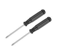 sourcing map Mini Cruciforme Tournevis, 2.5mm Croix Tête avec Noir Poignée pour Petit Appareils électroménagers, 2 Pcs