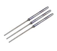sourcing map Mini Diamant Bavures Mèches Meulage Perceuse Sculpture Rotatif Outil pour Verre Céramique 2.35mm Tige 1.2mm Cylindre Boule Nez 3 Pcs