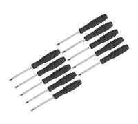 sourcing map Mini Fendue Tournevis, 3.0mm Plat Tête avec Antidérapant Poignée pour Petit Appareils électroménagers, 10 Pcs