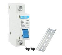sourcing map Miniature Disjoncteur Bas Voltage AC 20A 230/400V 1 Pôle DIN Rail Installation DZ47-63 C20