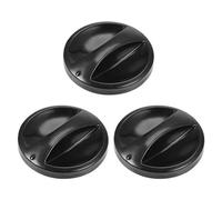 sourcing map Minuteur Boutons Gamme Remplacement Boutons Temps Contrôle Bouton Rond pour Électronique Four Micro-Onde Cuisinier Axe D Forme 3Pcs