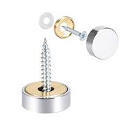 sourcing map Miroir Vis Décoratif Capuchons Couverture Clous Poli Acier INOX 18mm 8Pcs
