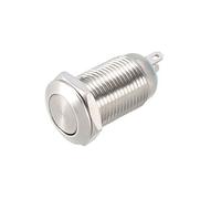sourcing map Momentané Métal Bouton Poussoir Interrupteur 10mm Montage Diamètre 1NO 1NC COM DC 30V
