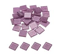 sourcing map Mosaïque Carrelage Tuile Tesselle, Verre Éclat Cristal Vrac Carré Paillettes Carreaux 2x2cm pour Maison Décoration, Artisanat, Pack de 25(100g, Lilas)