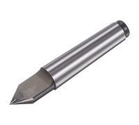 sourcing map MT2 Tungstène Acier Demi Entaille Tour Mort Centre Morse Cône 2MT 60 Degré Tour Forage Instrument pour Menuiserie Bois Tournage