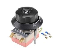sourcing map NC 250 V 16 A 50-300 C Interrupteur de contrôle de température Thermostat capillaire pour four, réfrigérateur, chauffage, 0,7 m, avec 2 vis et 2 bornes à sertir