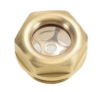 sourcing map Niveau d'huile Compresseur d'air Jauge Bouchon Voyant d'Huile Indicateur Liquide Verre Vue Voyant Raccord en Laiton à Filetage Mâle M22 x 1,5 avec Joint Torique Jaune
