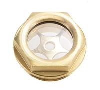 sourcing map Niveau d'huile Compresseur d'air Jauge Bouchon Voyant d'Huile Indicateur Liquide Verre Vue Voyant Raccord en Laiton à Filetage Mâle M33 x 1,5 avec Joint Torique Jaune