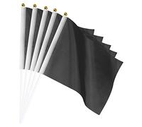 sourcing map Noir Drapeau Bâton Main Tenu Petit Mini Bricolage Drapeau Bannière 8.2 Pouces x 5,5 Pouces Carré pour Festival Événements Fête Décoration Paquet de 50