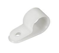 sourcing map Nylon R-type Serre Câble Agrafe Organisateur Cordon Clips pour Fil Management Attache Grillage Rigide Fixation 9.5mm 15.8mm 20Pcs Blanc