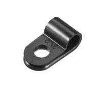 sourcing map Nylon R-type Serre Câble Agrafe Organisateur Cordon Clips pour Fil Management Attache Grillage Rigide Fixation 7.9mm 5mm 30Pcs Noir